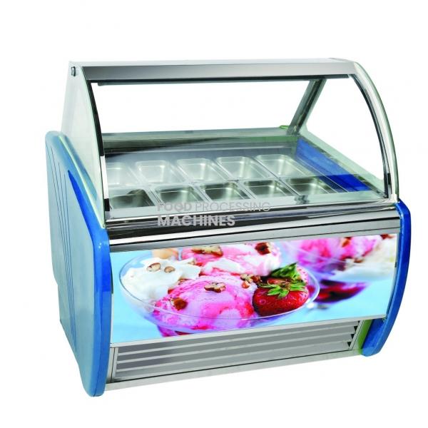 12 Trays Ice Cream Display Showcase Freezer