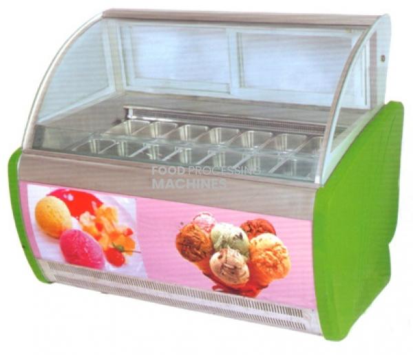 16pans Ice Cream Display Freezer Showcase