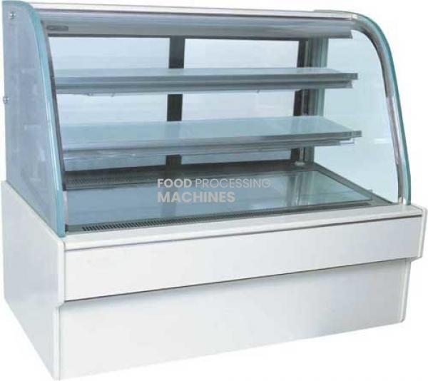 Bakery Refrigerated Marble Curved Glass Cake Showcase Cooler