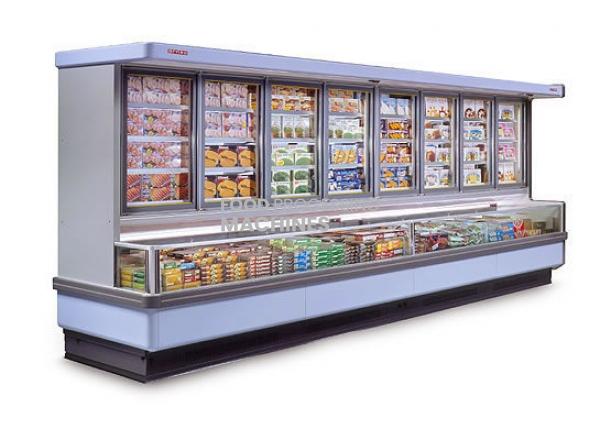 Chest and Upright Frozen Food Display Combination Freezer