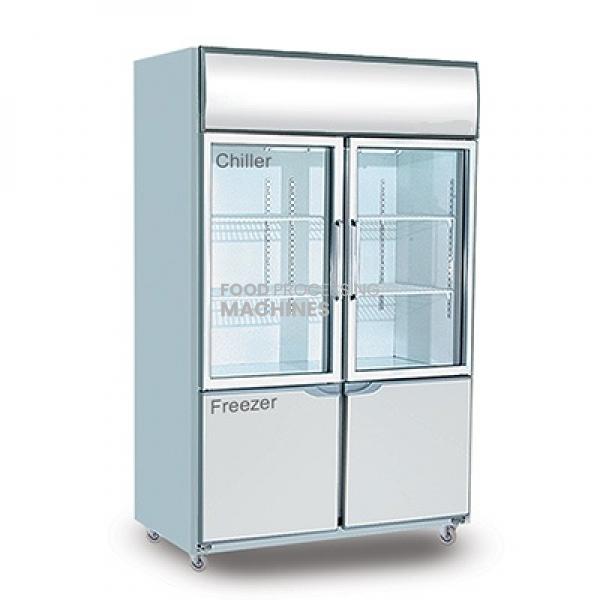 Famous Brand Compressor Units Stainless Steel Upright Kitchen Freezer