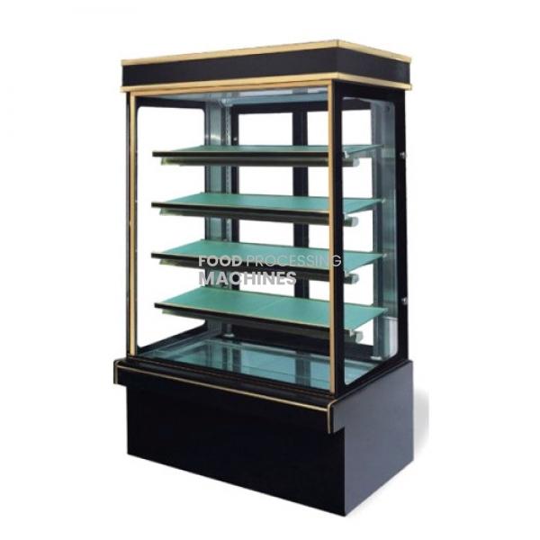 Four Shelves Marble Base Vertical Cake Showcase Display Cooler