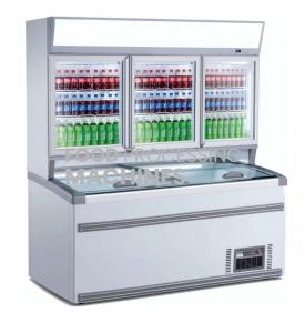 Glass Door Refrigerator Combined Display Island Upright Freezer