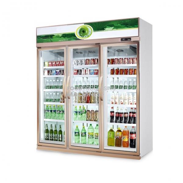 Glass Doors Upright Drink Display Freezer Cooler Beverage Refrigerator