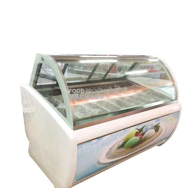 High Performance Barrel Ice Cream Freezer Showcase