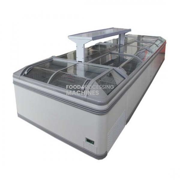 Top Sliding Glass Door Island Freezer Refrigeration Equipment